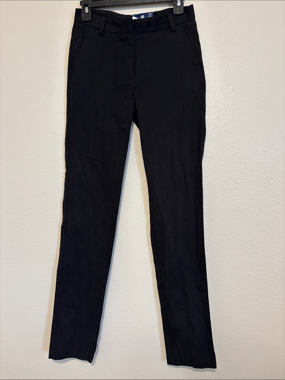 Izod Approved Schoolwear Size 2 Black Straight Leg Pants With Belt Loops